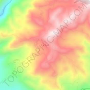 La Paz topographic map, elevation, terrain