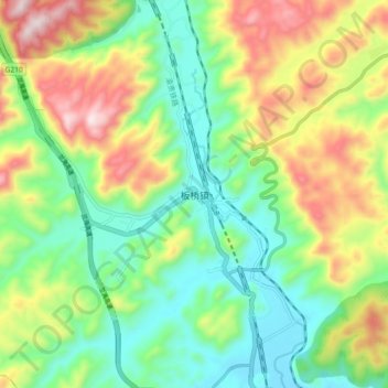Banqiao topographic map, elevation, terrain
