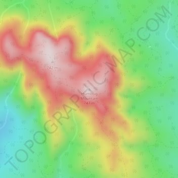 Humbug Mountain topographic map, elevation, terrain