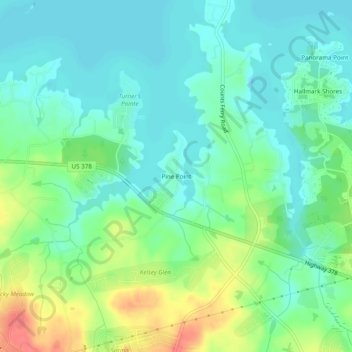 Pine Point topographic map, elevation, terrain