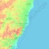 Espírito Santo topographic map, elevation, terrain