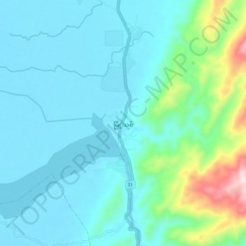 Myo Thit topographic map, elevation, terrain