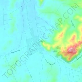 Tauwhare topographic map, elevation, terrain