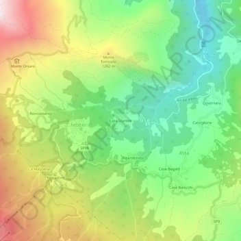 Case Stantini topographic map, elevation, terrain