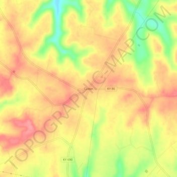 Custer topographic map, elevation, terrain