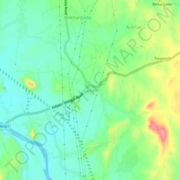 Goveli topographic map, elevation, terrain