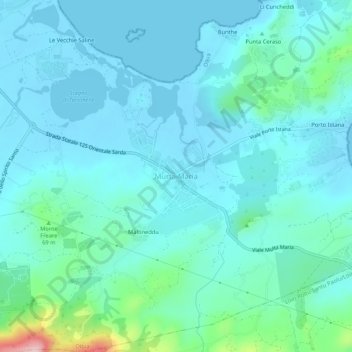 Murta Maria topographic map, elevation, terrain