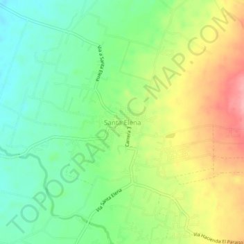 Santa Elena topographic map, elevation, terrain