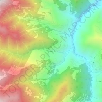 Taşgeçit topographic map, elevation, terrain