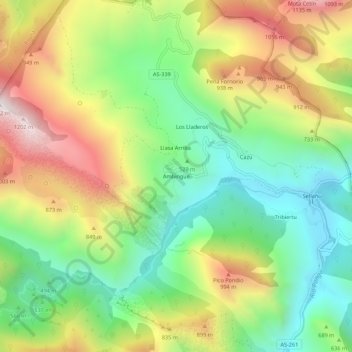 Ambingue topographic map, elevation, terrain