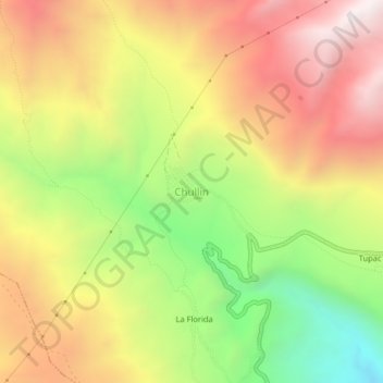 Chullin topographic map, elevation, terrain