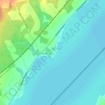 Blakeys Point topographic map, elevation, terrain