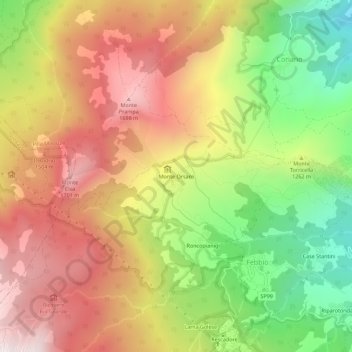 Monte Orsaro topographic map, elevation, terrain