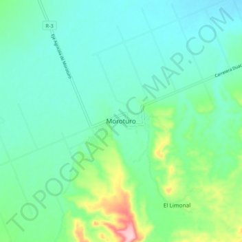 Moroturo topographic map, elevation, terrain