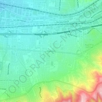 Otterbein topographic map, elevation, terrain