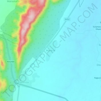 Mankot topographic map, elevation, terrain