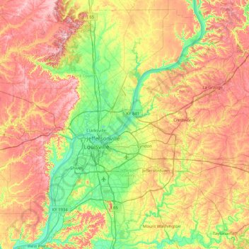 Sixmile Island topographic map, elevation, terrain