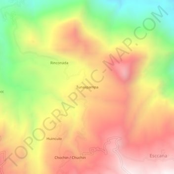 Tunaspampa topographic map, elevation, terrain