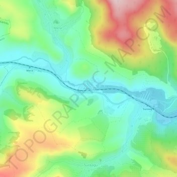Rădaia topographic map, elevation, terrain