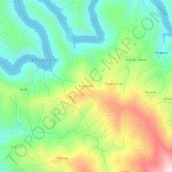 Frazumeira topographic map, elevation, terrain