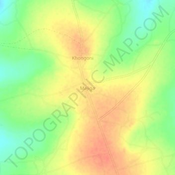 Majiga topographic map, elevation, terrain