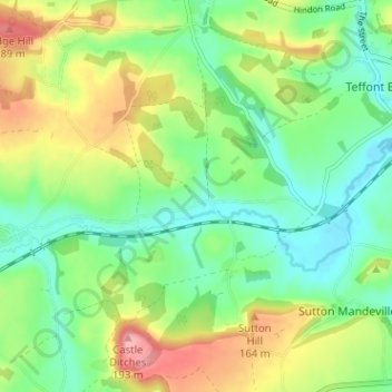 Lower Chicksgrove topographic map, elevation, terrain