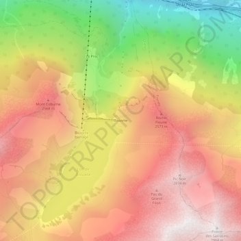 Bissorte topographic map, elevation, terrain