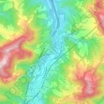 Allocco topographic map, elevation, terrain