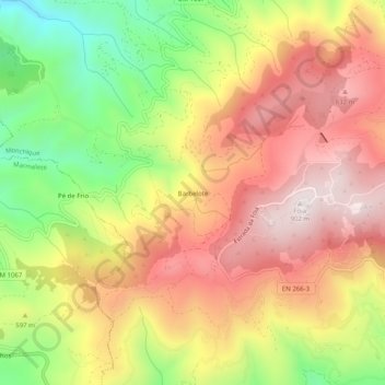 Barbelote topographic map, elevation, terrain