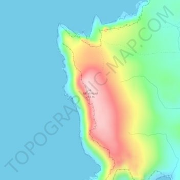 Fitful Head topographic map, elevation, terrain