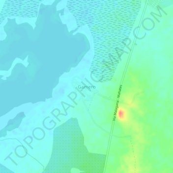 Gamero topographic map, elevation, terrain