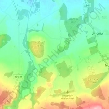 Thomshill topographic map, elevation, terrain