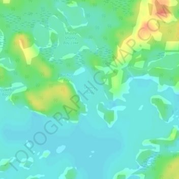 Shanty Bay topographic map, elevation, terrain