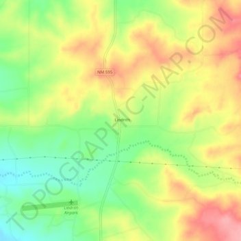 Lindrith topographic map, elevation, terrain