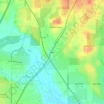 Jagoe topographic map, elevation, terrain