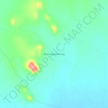 Ban Nong Samrong topographic map, elevation, terrain