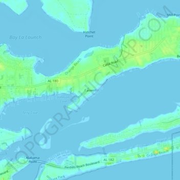 Caswell topographic map, elevation, terrain
