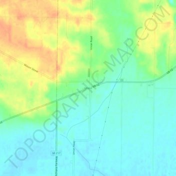 Union topographic map, elevation, terrain