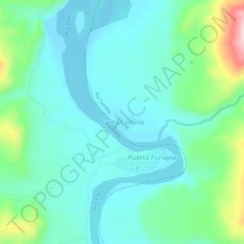 Sarita Colonia topographic map, elevation, terrain