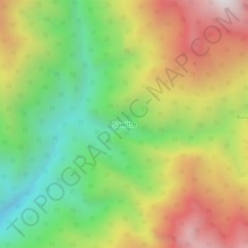 Sawitto topographic map, elevation, terrain