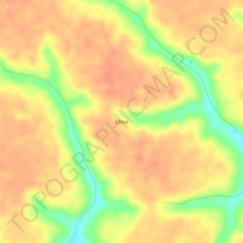 Chive topographic map, elevation, terrain