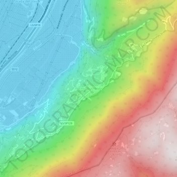 Pochi - Buchholz topographic map, elevation, terrain