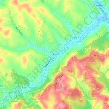 Sturgeon topographic map, elevation, terrain