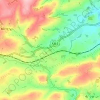 Tigley topographic map, elevation, terrain