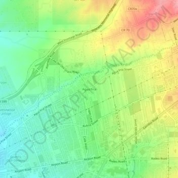 Agua Fria topographic map, elevation, terrain