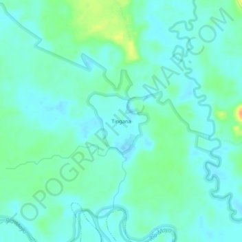 Tingana topographic map, elevation, terrain
