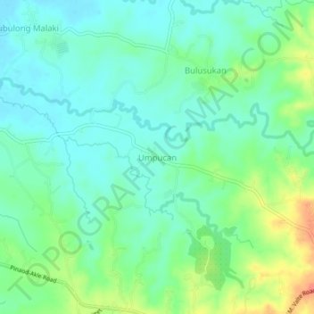 Umpucan topographic map, elevation, terrain