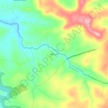 São Luís topographic map, elevation, terrain