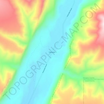 Palisades topographic map, elevation, terrain