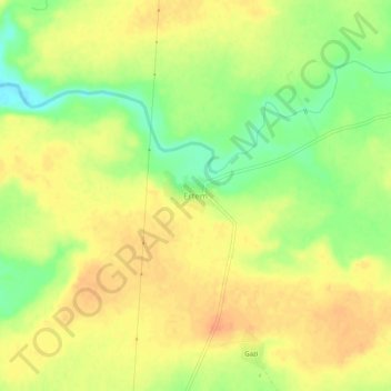 Ertem topographic map, elevation, terrain